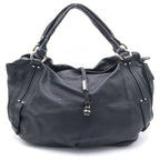 Celine Bittersweet Boston Bag Black Leather Silver