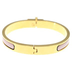 Hermes Mini Click Kelly Enamel Bracelet Gold Pink — view 2