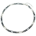 Dior CD Icon Chain Link Necklace Silver Black — view 2