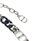 Dior CD Icon Chain Link Necklace Silver Black — view 5