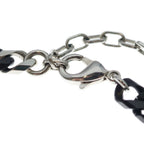 Dior CD Icon Chain Link Necklace Silver Black — view 3