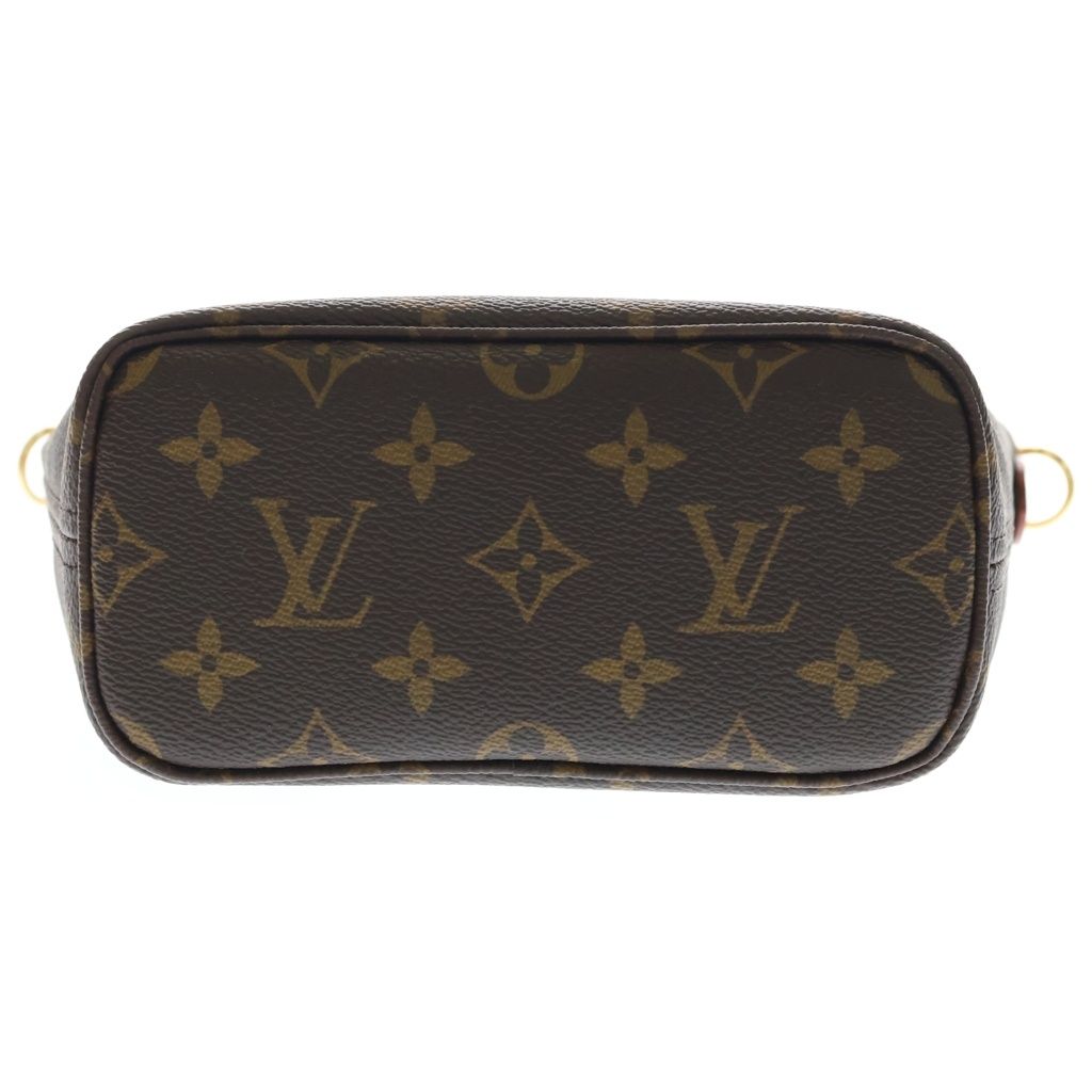 Louis Vuitton Monogram Neverfull BB 2-Way Shoulder Bag Brown Leather Gold — view 4