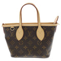 Louis Vuitton Monogram Neverfull BB 2-Way Shoulder Bag Brown Leather Gold
