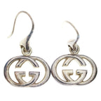 Gucci Interlocking Hook Earrings Silver