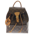 Louis Vuitton Monogram Montsouris NM PM Backpack Brown Leather Gold