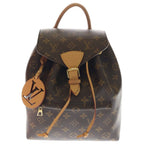 Louis Vuitton Monogram Montsouris NM PM Backpack Brown Leather Gold