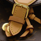 Louis Vuitton Monogram Montsouris NM PM Backpack Brown Leather Gold — view 6