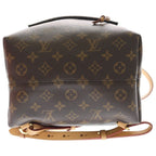 Louis Vuitton Monogram Montsouris NM PM Backpack Brown Leather Gold — view 5