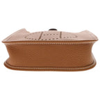 Hermes Evelyne TPM Gold Taurillon Clemence Mini Shoulder Bag Brown Leather — view 5