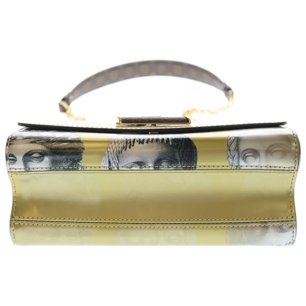 Louis Vuitton Fornasetti Collection Monogram Twist MM Shoulder Bag Chain Yellow — view 5