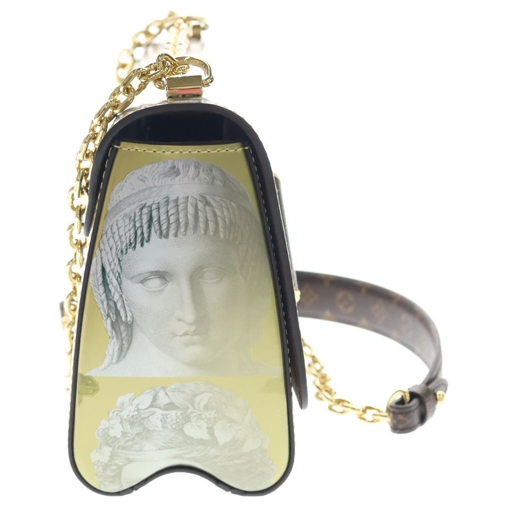 Louis Vuitton Fornasetti Collection Monogram Twist MM Shoulder Bag Chain Yellow — view 3