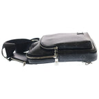 Louis Vuitton Monogram Eclipse Avenue Sling Bag PM Black Leather — view 3