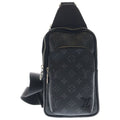 Louis Vuitton Monogram Eclipse Avenue Sling Bag PM Black Leather