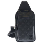 Louis Vuitton Monogram Eclipse Avenue Sling Bag PM Black Leather