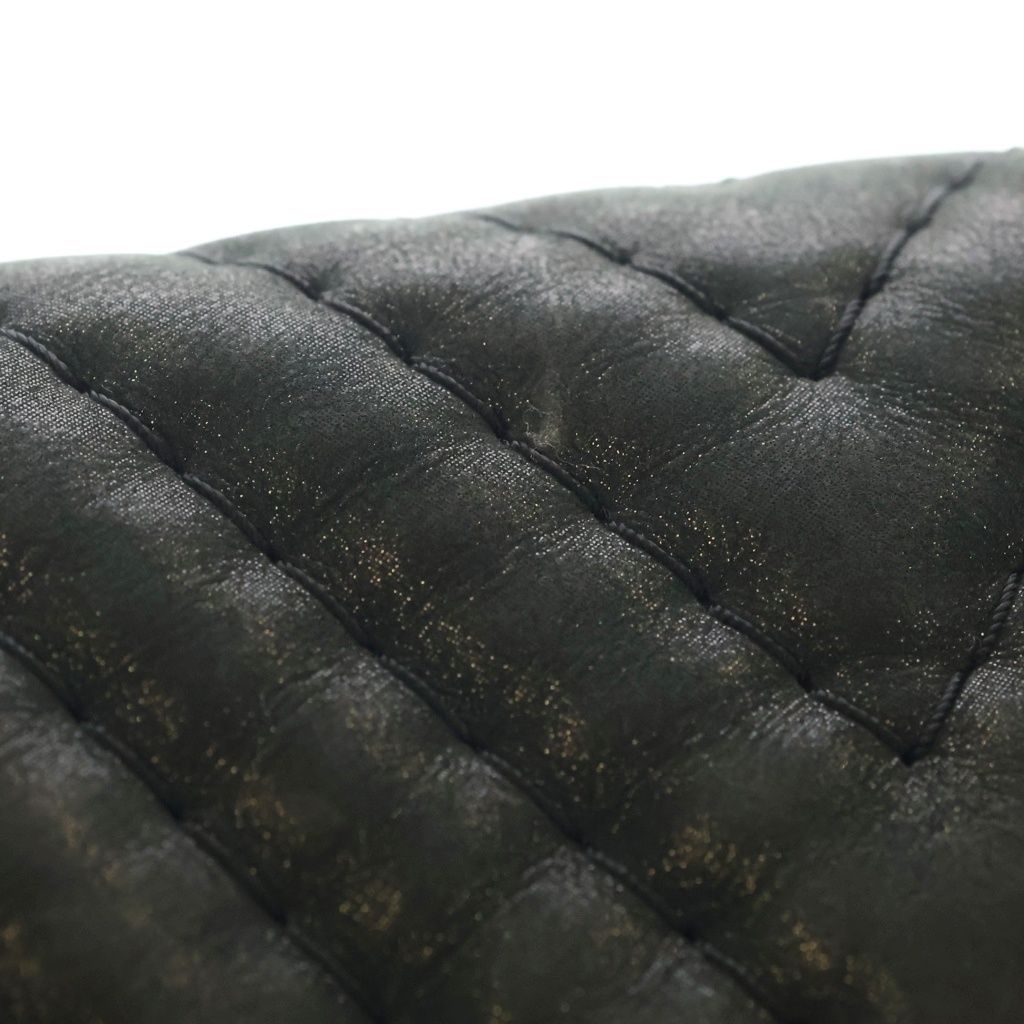 Chanel Che Blanc Chain Shoulder Bag Black Gold — view 6