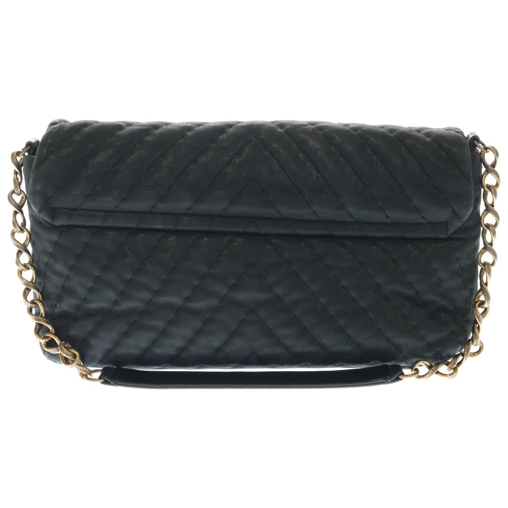 Chanel Che Blanc Chain Shoulder Bag Black Gold — view 2