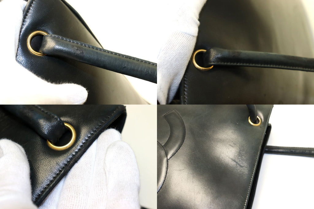 Chanel 1 Jumbo CC Logo GD Leather Tote — view 9