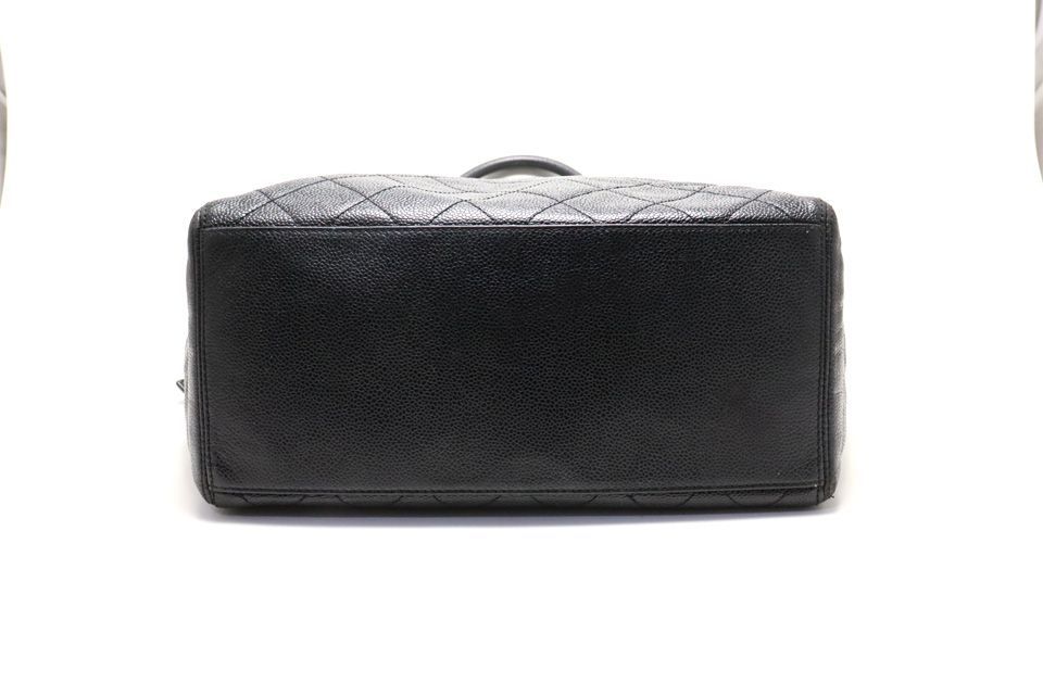 Chanel Quilted Caviar Leather GD Tote — view 3