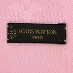 Louis Vuitton Scarf Shawl Monogram Silk Wool Rose Poudre — view 3