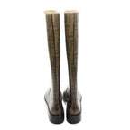 Fendi Zucca Pattern Rain Boots 37 Brown Khaki YM — view 4