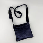 Prada Shoulder Bag Navy Velour Vintage