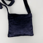 Prada Shoulder Bag Navy Velour Vintage — view 2
