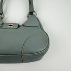 Prada Shoulder Bag Ho Bo Blue Leather Vintage Zi — view 9