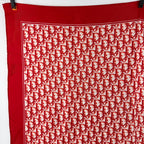 Dior Scarf Red Silk Vintage — view 3