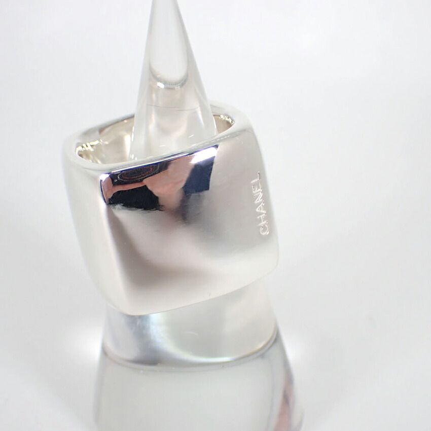 Chanel 925 Logo Square Wide Ring