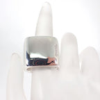 Chanel 925 Logo Square Wide Ring