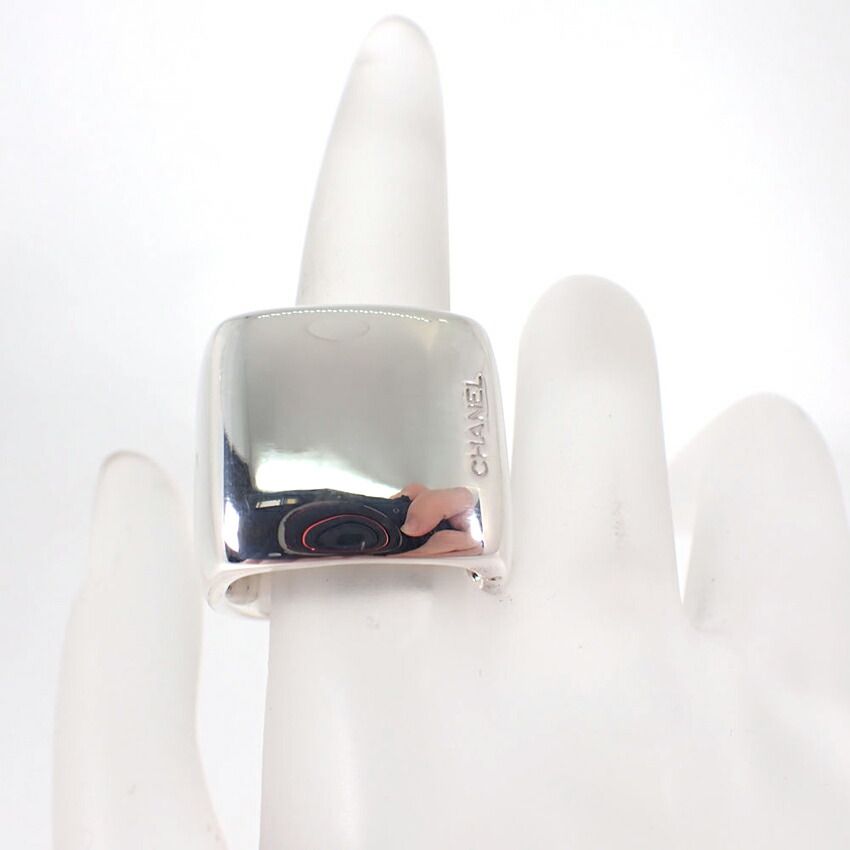 Chanel 925 Logo Square Wide Ring