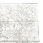 Hermes Silk Scarf Carre 90 Please Hold the Line 11 White Rose Nacre Vert Gray — view 4