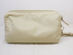 Prada Re-Nylon Pouch Hand Strap Light Beige Nylon — view 2