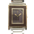 Saint Laurent Yves 4 Watch Quartz Square Logo Silver