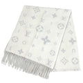 Louis Vuitton Scarf Shawl Cashmere Reykjavik Cloud Cles White Light Blue Winter