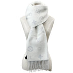 Louis Vuitton Scarf Shawl Cashmere Reykjavik Cloud Cles White Light Blue Winter — view 4