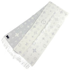 Louis Vuitton Scarf Shawl Cashmere Reykjavik Cloud Cles White Light Blue Winter — view 2