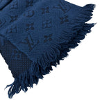 Louis Vuitton Scarf Shawl Monogram Wool Echarpe Logo Mania Anthracite Navy Warm — view 4