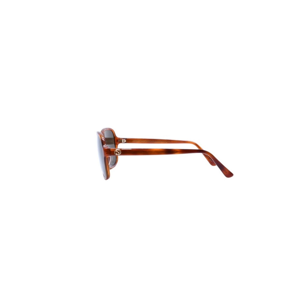 Gucci Sunglasses Brown Black Lens S 58 16 Gold Eyewear — view 6