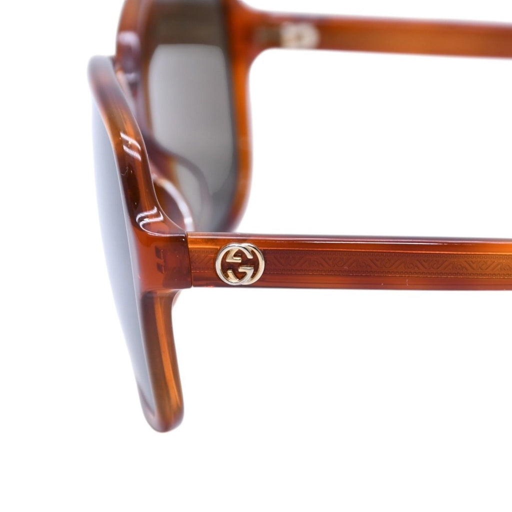 Gucci Sunglasses Brown Black Lens S 58 16 Gold Eyewear — view 7