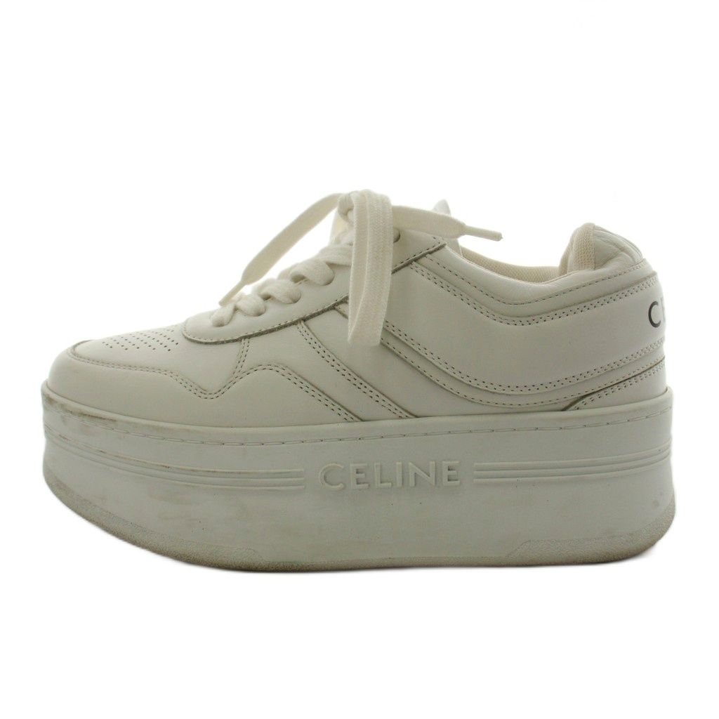 Celine Sneakers Shoes Thick Sole Logo 36 White — view 2