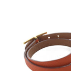 Hermes Behapi Double Tour XS Bracelet Orange Gold — view 4