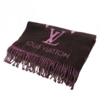 Louis Vuitton Monogram Echarpe Reykjavik Scarf Cashmere Brown Pink KH — view 2
