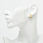 Dior Vintage Logo Earrings Gold Plated — view 5