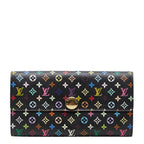 Louis Vuitton Monogram Portefeuille Sarah Wallet Noir Multicolor Leather