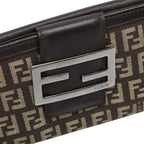 Fendi Zucchino Wallet Brown Canvas Leather — view 8