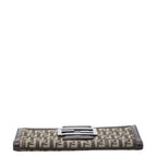 Fendi Zucchino Wallet Brown Canvas Leather — view 3