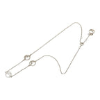 Fendi F's Logo Chain Necklace Silver Metal Cubic Zirconia — view 2