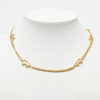 Celine Carriage Motif Vintage Necklace Gold Plated