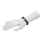 Prada Bracelet S Black Plated Saffiano Leather — view 6